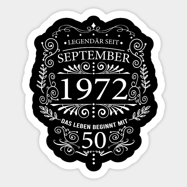 legendär seit september 1972 geburtstag vintage spruch Geschenk